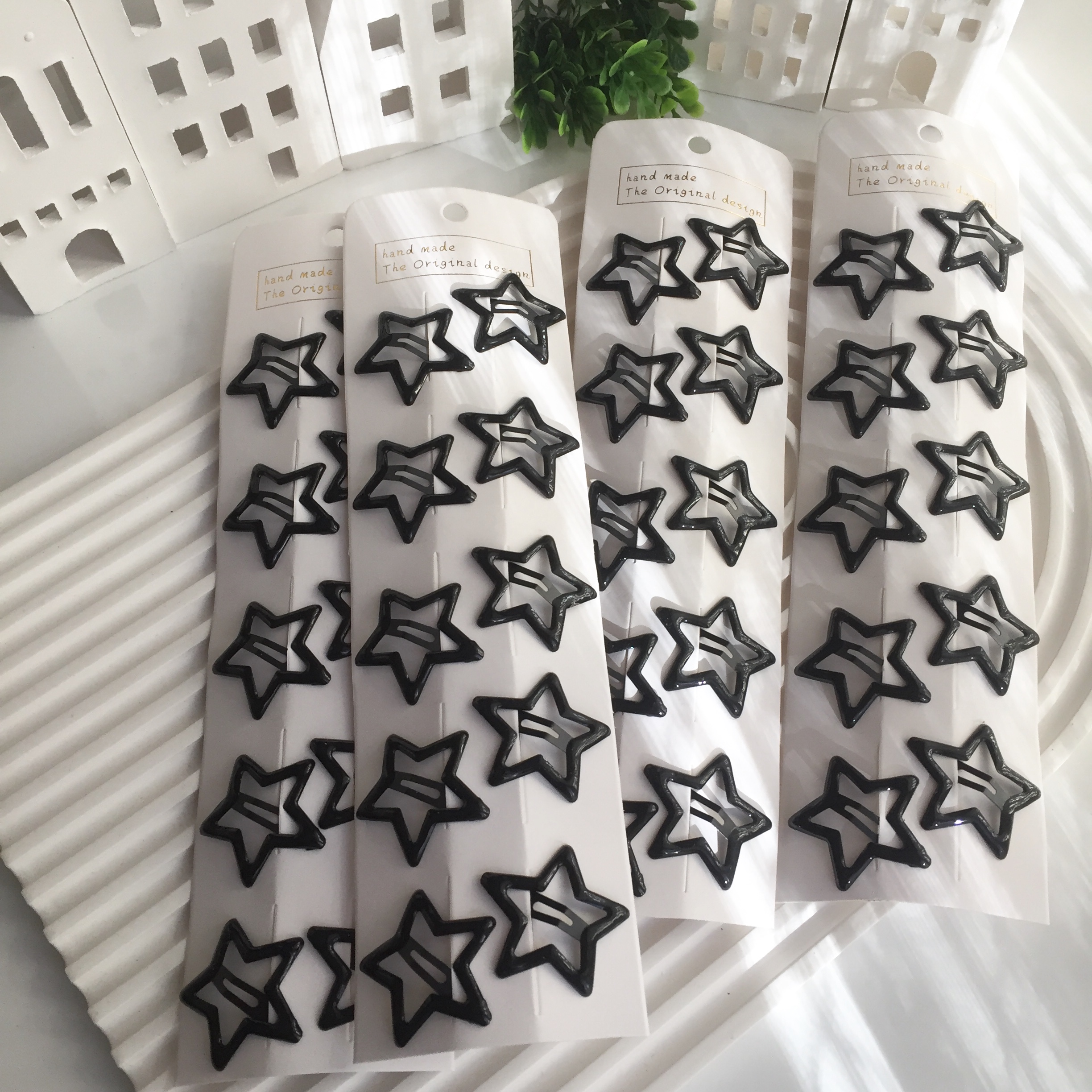 10lu Siyah yıldız çıtçıt toka