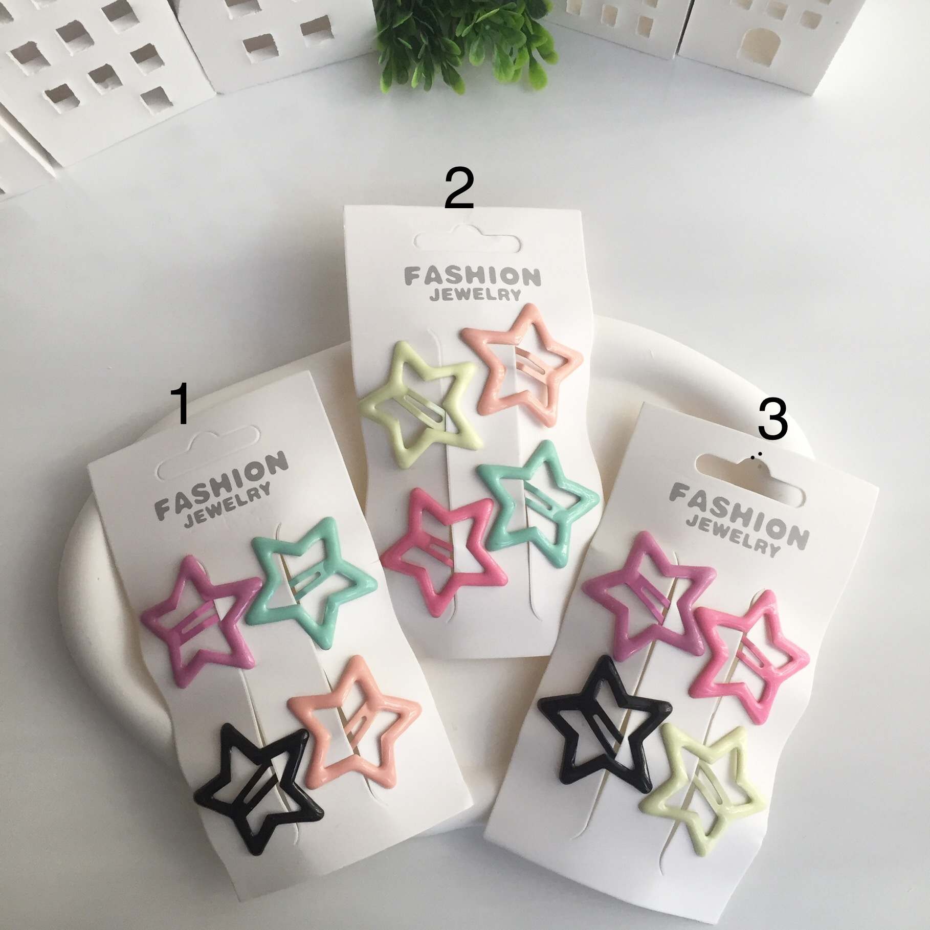 4lü yıldız çıtçıt toka büyük boy