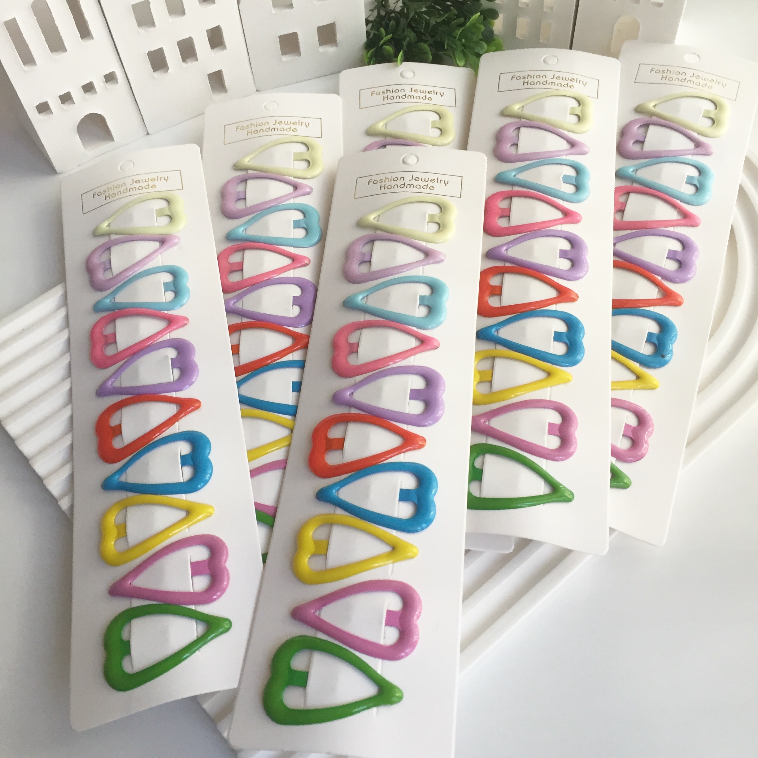 10lu kalp çıtçıt toka