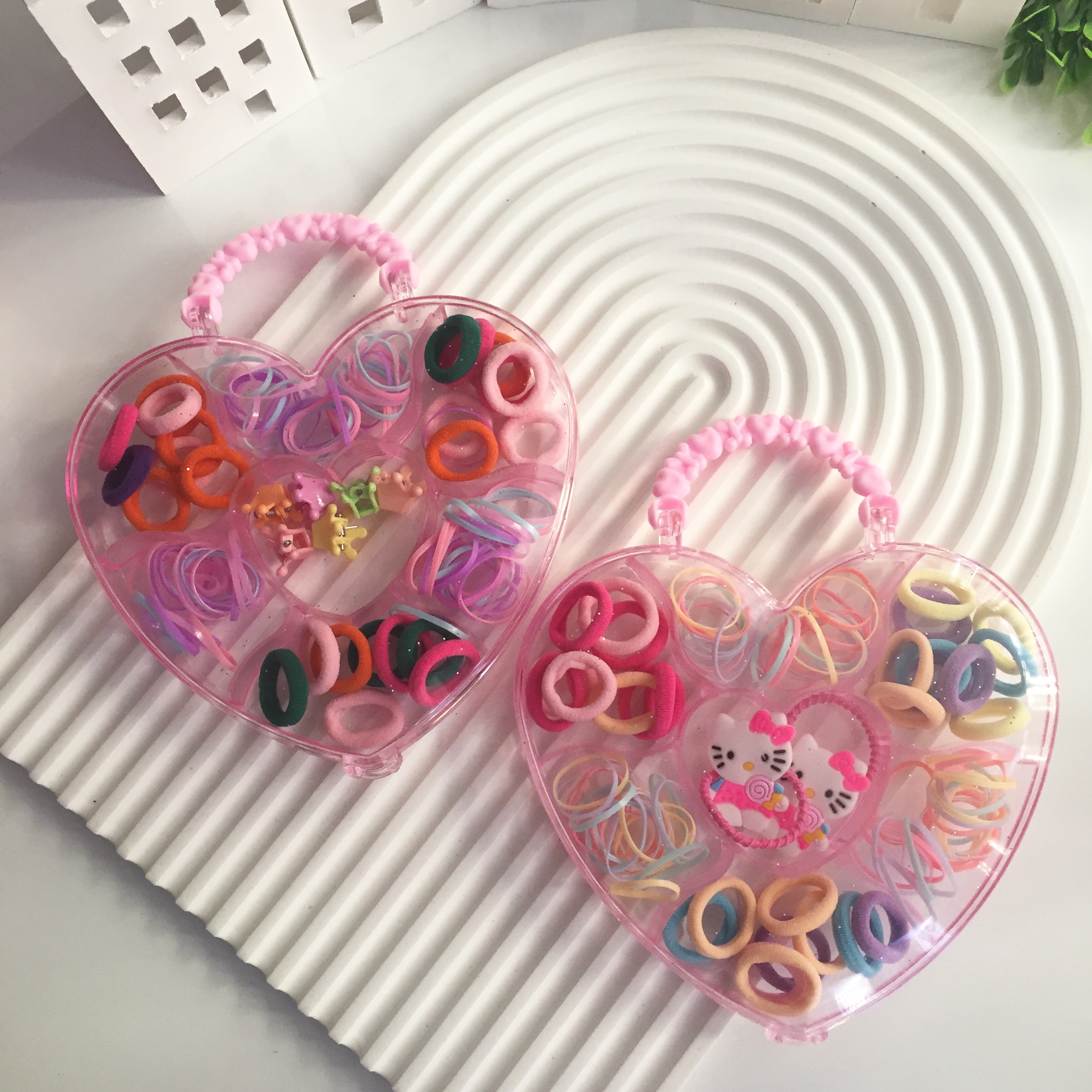 Kalp figürlü çanta toka set