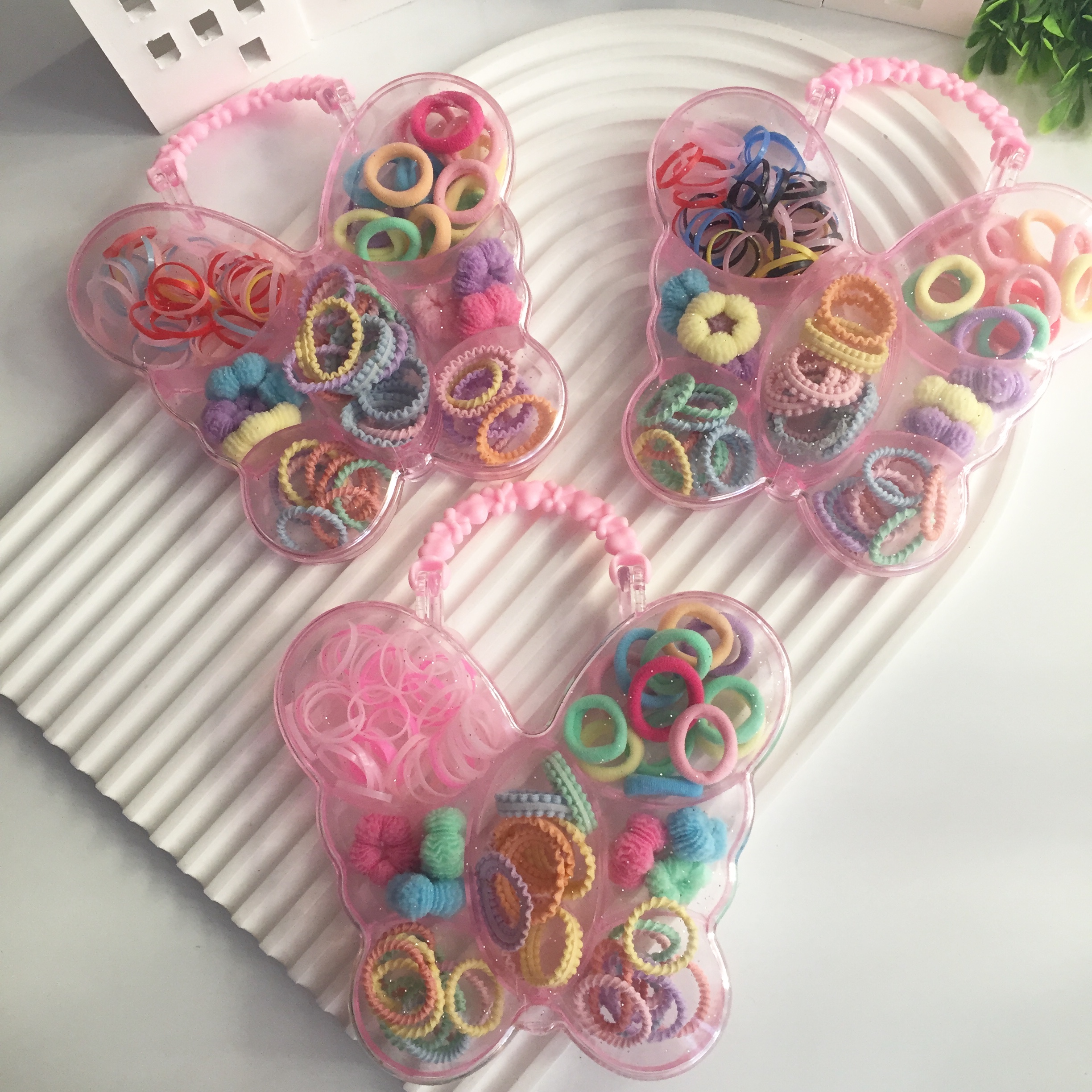 Kelebek figürlü çanta toka set