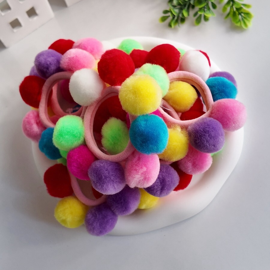 Ponponlu lastik toka 2li