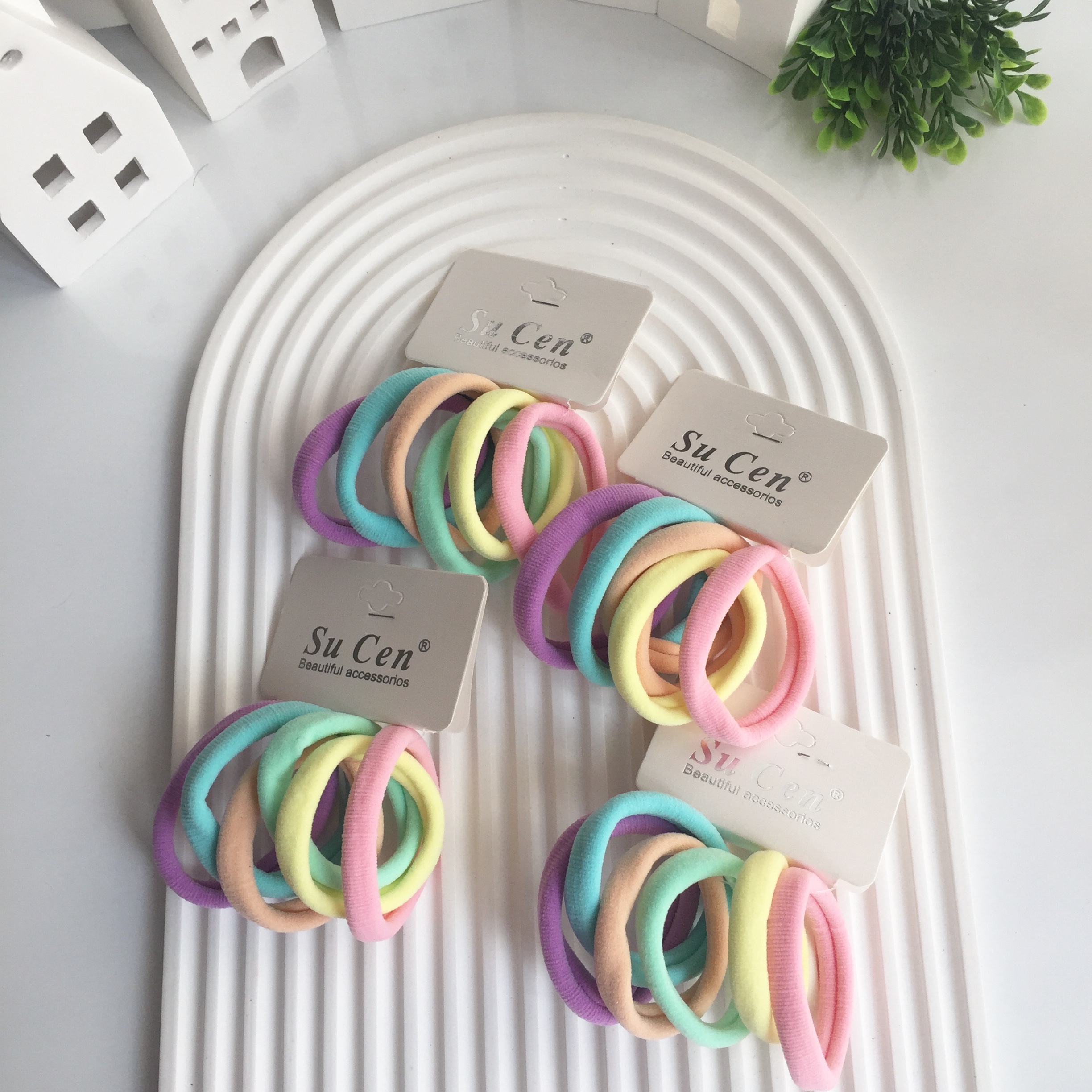 6’lı Kalın Lastik Toka Soft Renkler