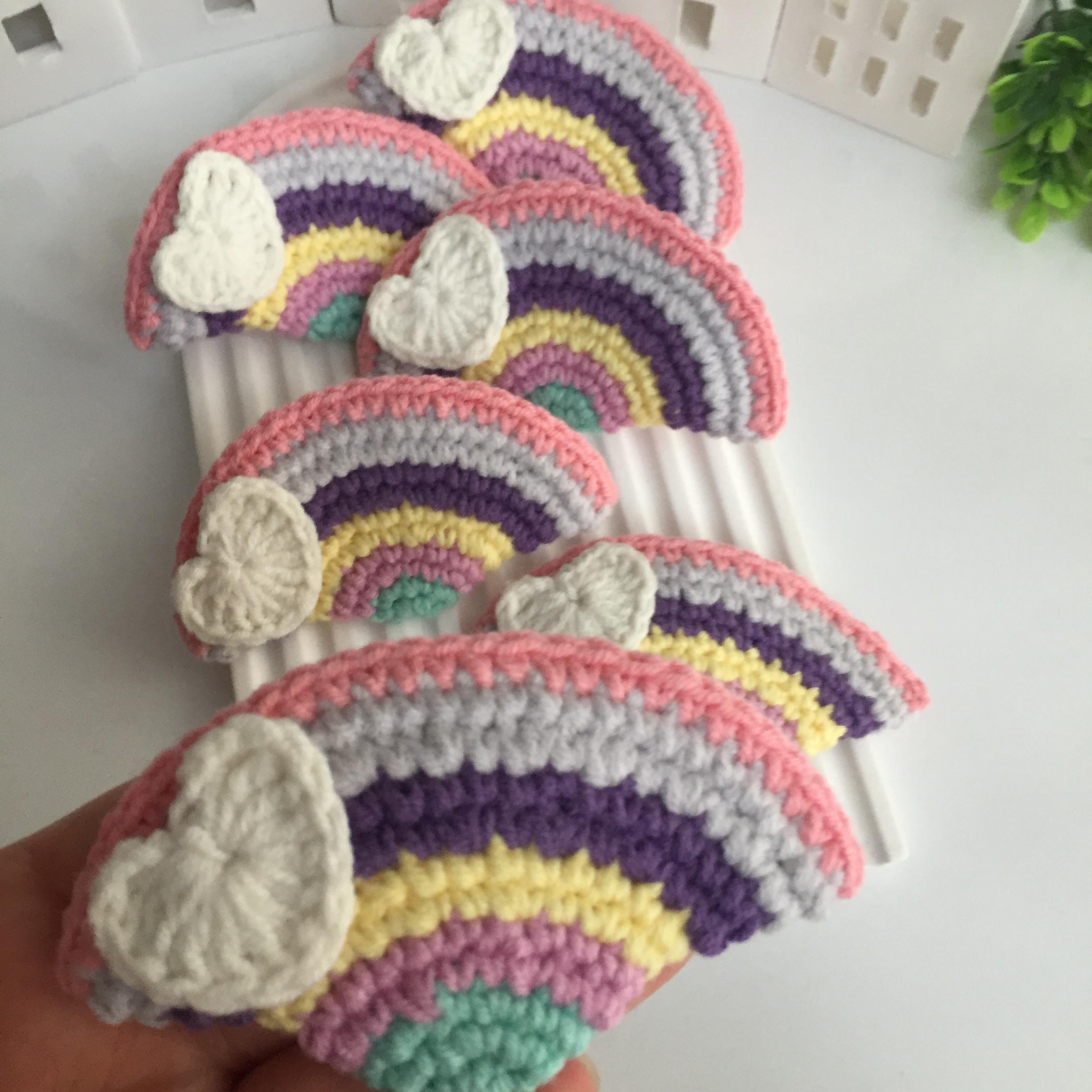 Kalpli Bulut Gökkuşağı Örgü Toka